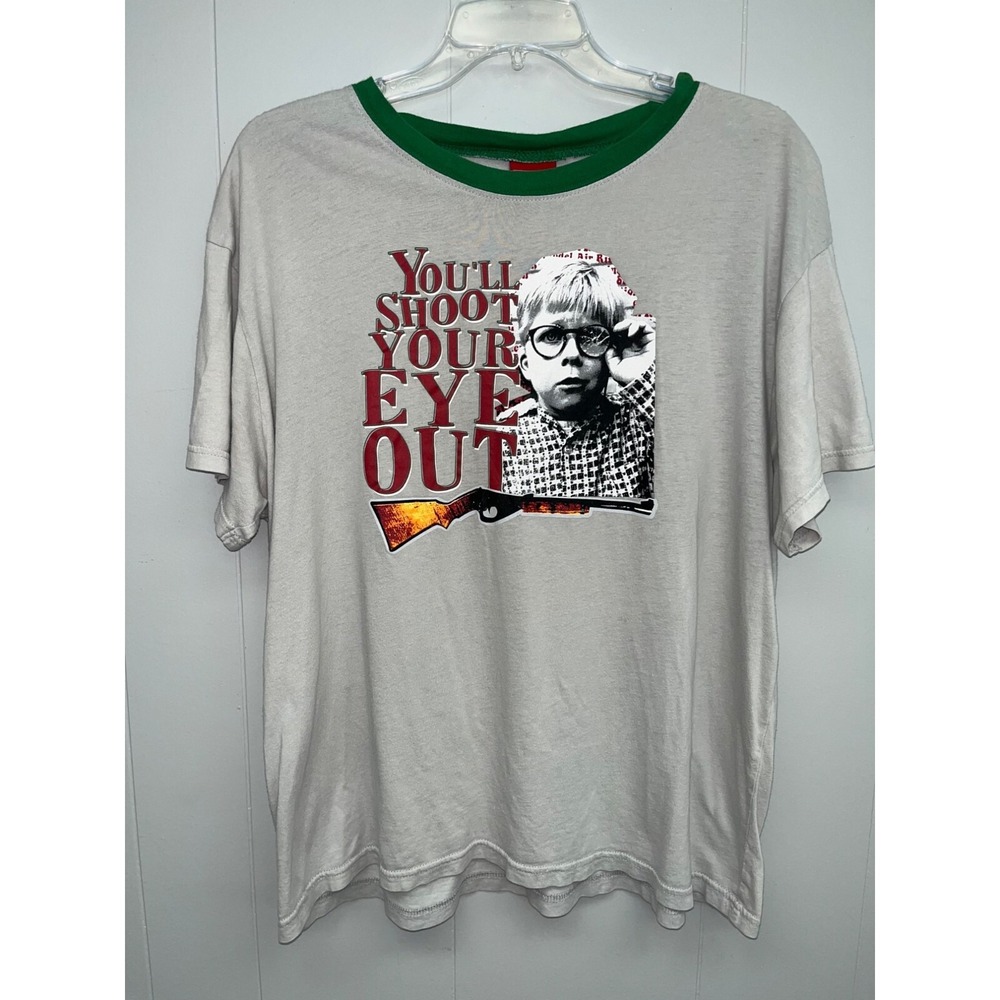 A Christmas Story Shirt Mens Large Gray Ralphie Sleepwear Movie TV Funny Casual